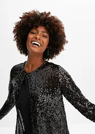 Long gilet à sequins, bonprix