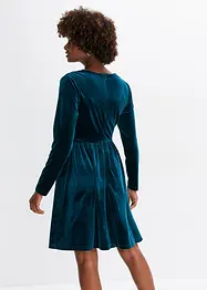 Jerseykleid aus glänzendem Samt, bonprix