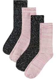 Lot de 4 paires de chaussettes thermo en coloris chinés, bpc bonprix collection