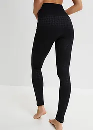 Thermo Seamless Leggings mit weicher Innenseite und Hahnentrittmuster, bonprix