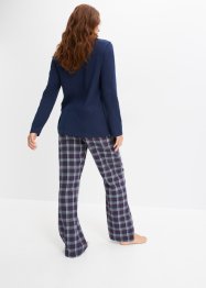 Pyjama mit Applikation und gewebter Flanellhose, bpc bonprix collection