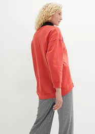 Oversize Sweatshirt mit kleinen Schlitzen am Saum, bonprix