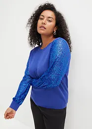 Pullover mit Pailettenärmeln, bonprix