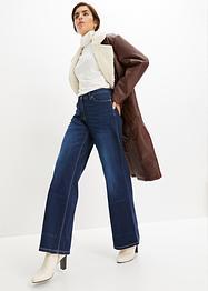 Stretch-Jeans mit extra weitem Bein und Bequembund, bpc bonprix collection