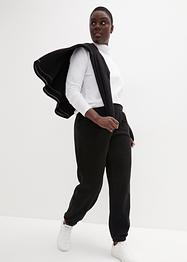 Fleece-Jogginghose, weit geschnitten, bpc bonprix collection