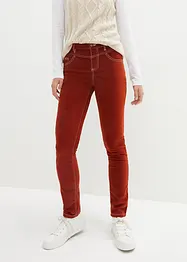 Pantalon en velours côtelé extensible Slim Fit avec coutures contrastantes, bonprix