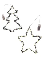 LED-Hängedeko in Weihnachtsbaum- und Sternform (2-tlg. Set), bonprix