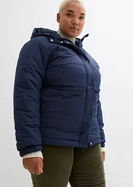 Verkürzte Steppjacke mit Kapuze und Taillenregulierung, bonprix