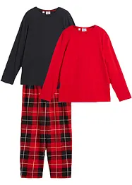 Kinder Pyjama  mit Bio-Baumwolle (3-tlg. Set), bonprix