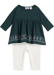 Baby Langarmkleid + Leggings aus Bio-Baumwolle (2-tlg.Set), bpc bonprix collection