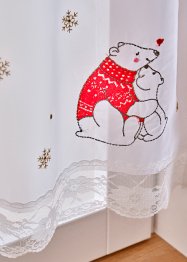 Scheibengardine mit bestickten Eisbären, bpc living bonprix collection