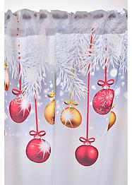 Scheibengardine mit weihnachtlichem Druck, bpc living bonprix collection