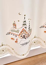 Scheibengardine mit Weihnachtsstickerei, bpc living bonprix collection