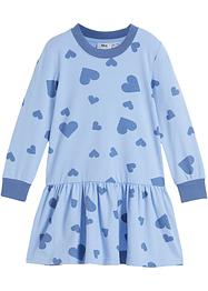 Mädchen Jerseykleid mit Herzchendruck mit Bio-Baumwolle, bpc bonprix collection