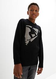Pull en maille coton garçon, bpc bonprix collection