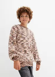 Jungen Melange-Strickpullover, bpc bonprix collection