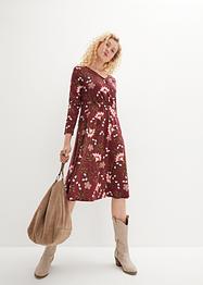 Baumwoll-Midi-Jerseykleid in Wickeloptik, bpc bonprix collection