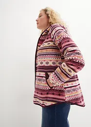 Kapuzen-Fleecejacke mit Norweger-Muster, bonprix