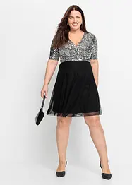 Robe courte à sequins, bonprix