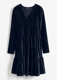 Minikleid aus elastischen Samt, bonprix