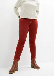 Pantalon en velours côtelé extensible Slim Fit avec coutures contrastantes, bonprix