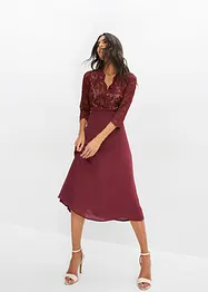 Robe en voile et dentelle, bonprix