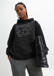 Oversize-Sweatshirt mit Glitzer-Druck, RAINBOW