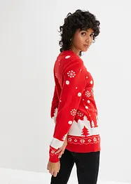 Weihnachts-Pullover mit Rundhalsausschnitt, bonprix