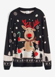 Weihnachts-Pullover mit Rundhalsausschnitt, bpc bonprix collection