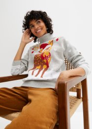 Weihnachts-Pullover mit Rollkragen, bpc bonprix collection