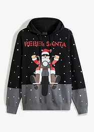 Kapuzensweatshirt mit Weihnachtsmotiv aus Bio-Baumwolle, bonprix