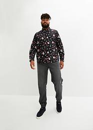 Chemise manches longues avec imprimé de Noël, Slim Fit, RAINBOW