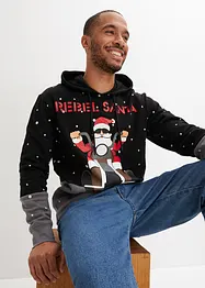 Kapuzensweatshirt mit Weihnachtsmotiv aus Bio-Baumwolle, bonprix