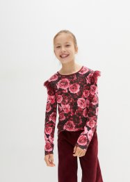 Mädchen Langarmshirt mit Volants, bpc bonprix collection