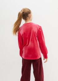 Mädchen Samt-Langarmshirt, bpc bonprix collection