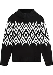 Mädchen Strickpullover mit Norwegermuster, bonprix