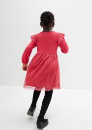 Mädchen Langarm-Jerseykleid mit Tüll, bpc bonprix collection
