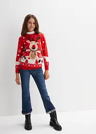 Pull en maille enfant avec motif de Noël, bonprix