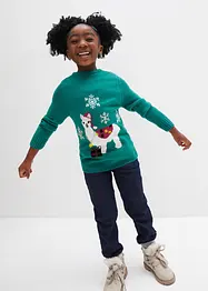 Pull en maille enfant avec motif de Noël, bpc bonprix collection