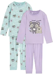 Mädchen Pyjama mit Bio-Baumwolle (4-tlg. Set), bonprix