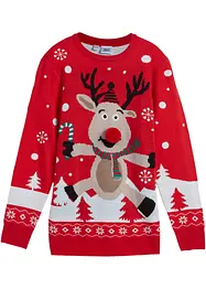Feinstrickpullover mit Weihnachtsmotiv, bonprix