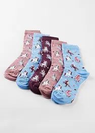 Kinder Socken mit Wellenkante mit Bio-Baumwolle (5er Pack), bpc bonprix collection