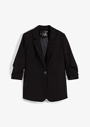 Weit geschnittener Blazer mit gerafftem 7/8-Ärmel, bonprix