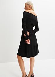 Carmen-Kleid mit Glitzereffekt aus recycletem Polyester, BODYFLIRT