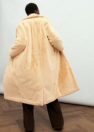 Oversize Fellimitat-Mantel mit Reverskragen, bpc bonprix collection