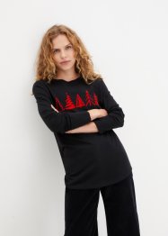 Baumwoll Langarm-Shirt mit Weihnachtsmotiv, bpc bonprix collection