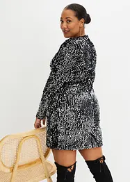 Robe à sequins en velours doux, bonprix