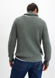 Pullover mit Schalkragen und recyceltem Polyester, bpc bonprix collection