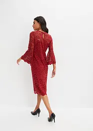 Robe en dentelle à manches volantées, bonprix