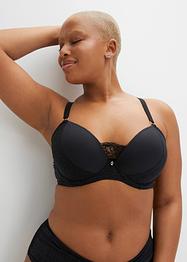 Soutien-gorge à coques et armatures avec mesh brillant avec polyamide recyclé, BODYFLIRT